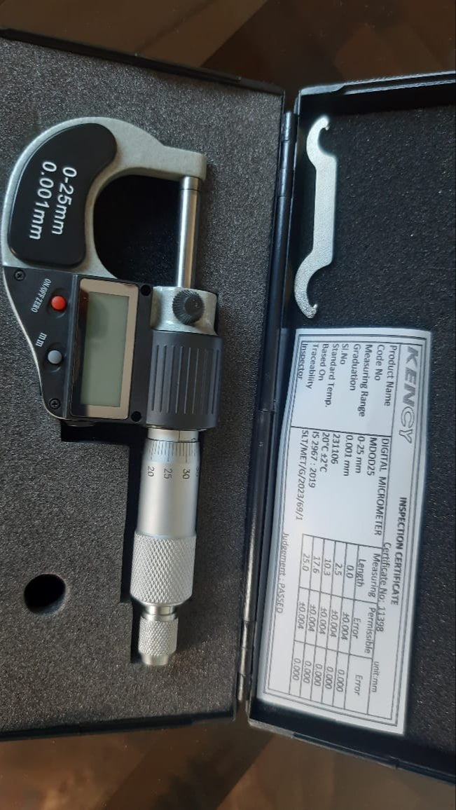 Digital Outside Micrometer 0-25MM - KENCY